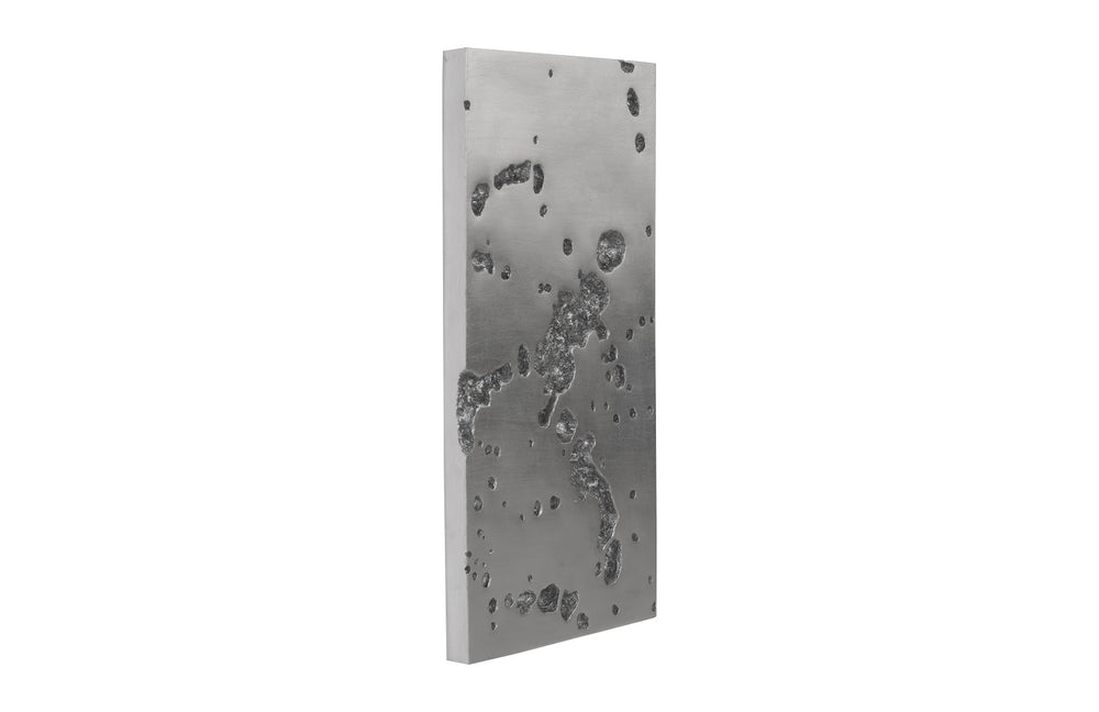 Splotch Wall Art, Silver, Rectangle - B