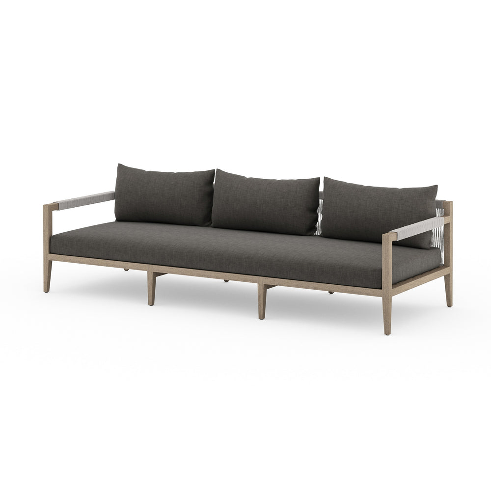 Sherwood Outdoor Sofa In 93" In Brown/Charcoal
