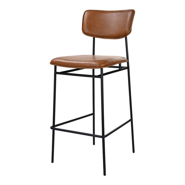 Moe's Sailor Bar Stool Brown with Iron Frame