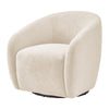 Regina Velvet Swivel Accent Arm Chair, Dainty Cream