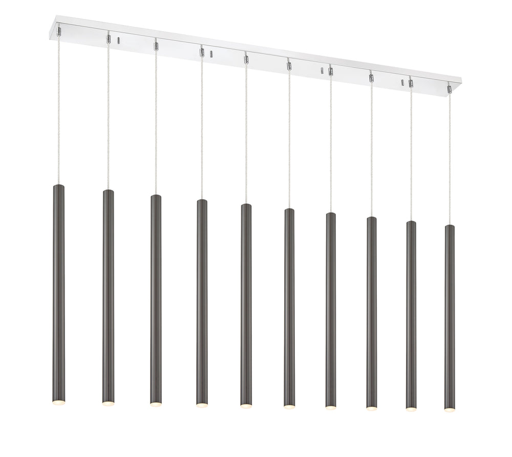 Forest 10 Light Island/Billiard in Chrome Finish