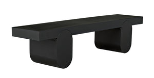 Evora Industrial Steel Coffee Table in Matte Black