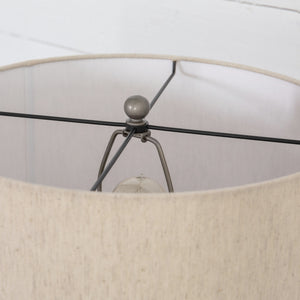 Leander Table Lamp In Pewter