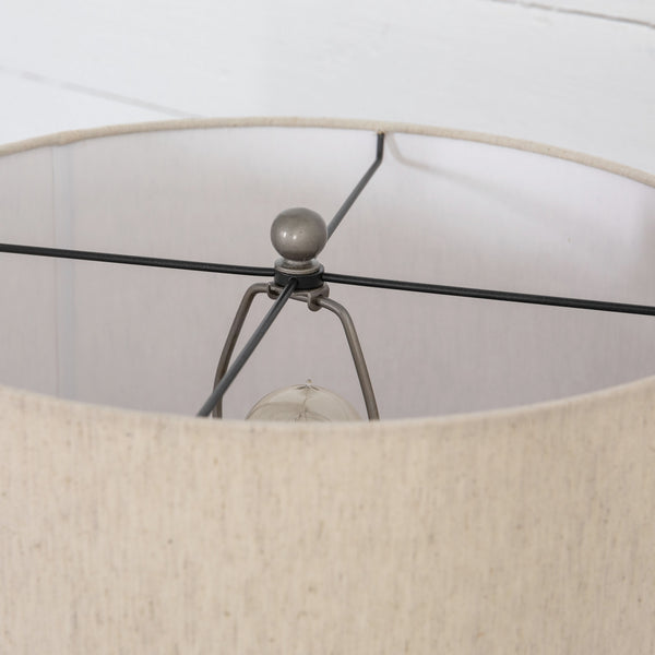 Leander Table Lamp In Pewter