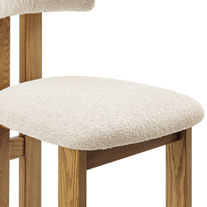 Hailey Boucle Dining Side Chair, Palladian Beige