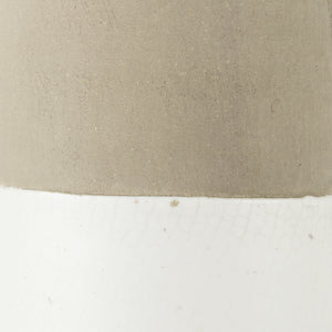 Garand Medium 15H Two-Toned White Natural Ceramic Jug