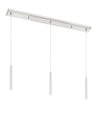 Forest 3 Light Island/Billiard in Brushed Nickel Finish