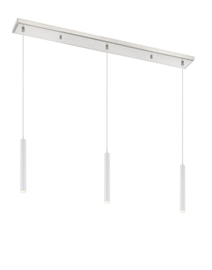 Forest 3 Light Island/Billiard in Brushed Nickel Finish