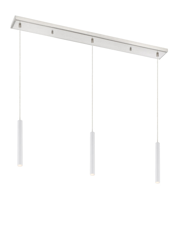 Forest 3 Light Island/Billiard in Brushed Nickel Finish