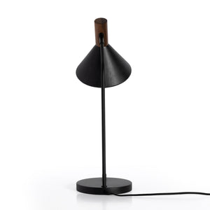 Cullen Task Lamp In Black Leather