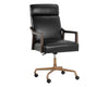 COLLIN OFFICE CHAIR - BROWN - CORTINA BLACK LEATHER