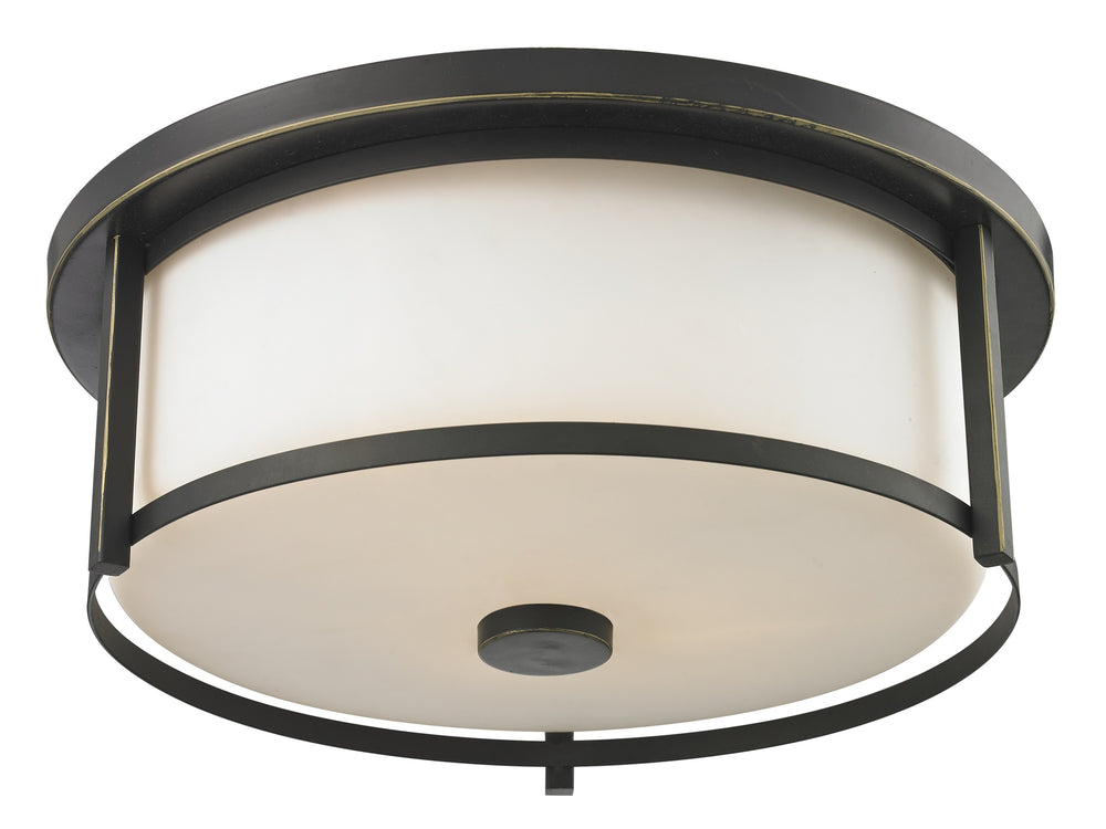 Savannah 3 Light Flush Mount in Olde Bronze Finish