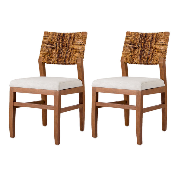 2pc Set - Lyon Abaca Dining Chair In Natural
