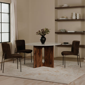 Moe's Early Dining Chair Set of 2 in Dark Brown