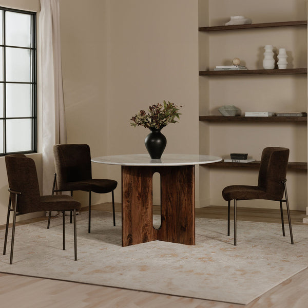 Moe's Early Dining Chair Set of 2 in Dark Brown