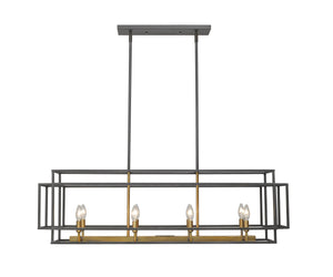 Titania 8 Light Island/Billiard in Bronze + Olde Brass Finish