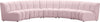 Lynda 5pc. Modular Sectional In Pink Velvet