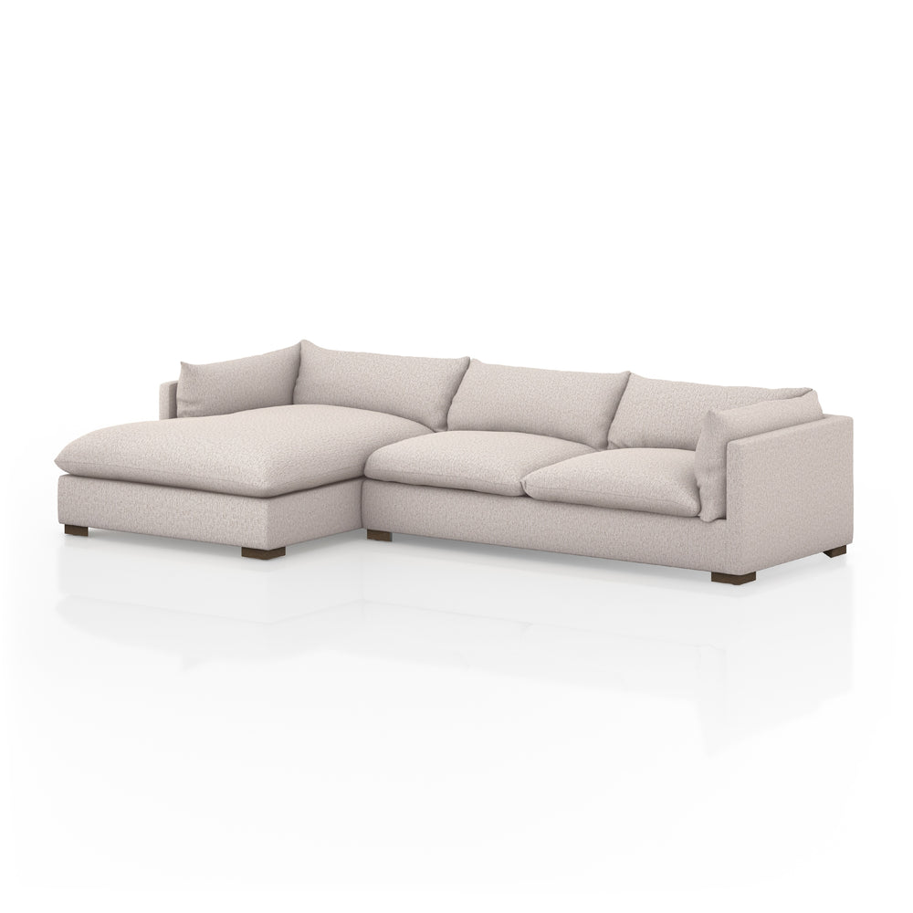 Westwood 2Pc Laf Sectional In 131" In Pebble