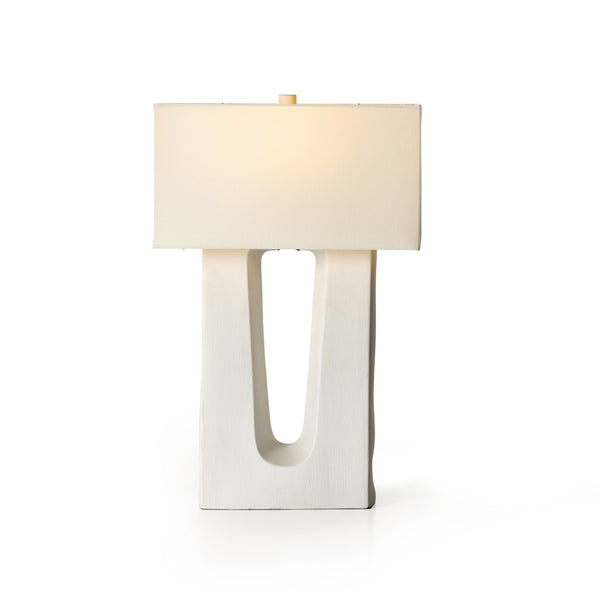 Cuit Table Lamp In Matte White Ceramic