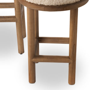 Saldino Stool - Beige Shearling