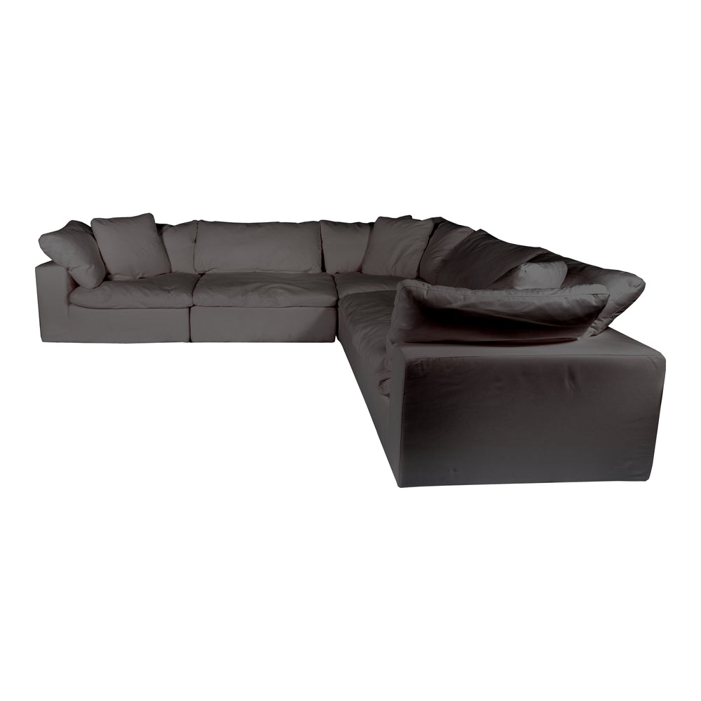 Clay Classic L-Shaped Modular Sectional in Light Grey