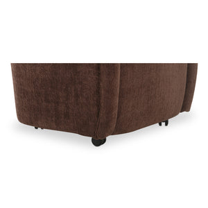 Moe's Drava Rolling Dining Chair Dark Brown