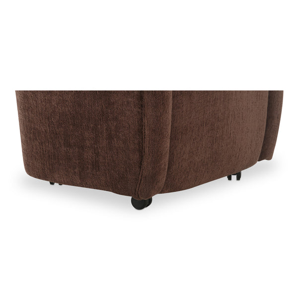 Moe's Drava Rolling Dining Chair Dark Brown