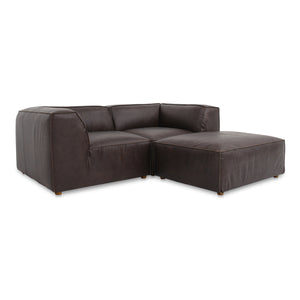 Form Nook Modular Sectional in Espresso Brown Leather
