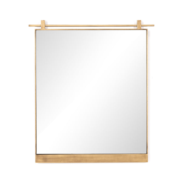 Chico Small Mirror In Antique Brass