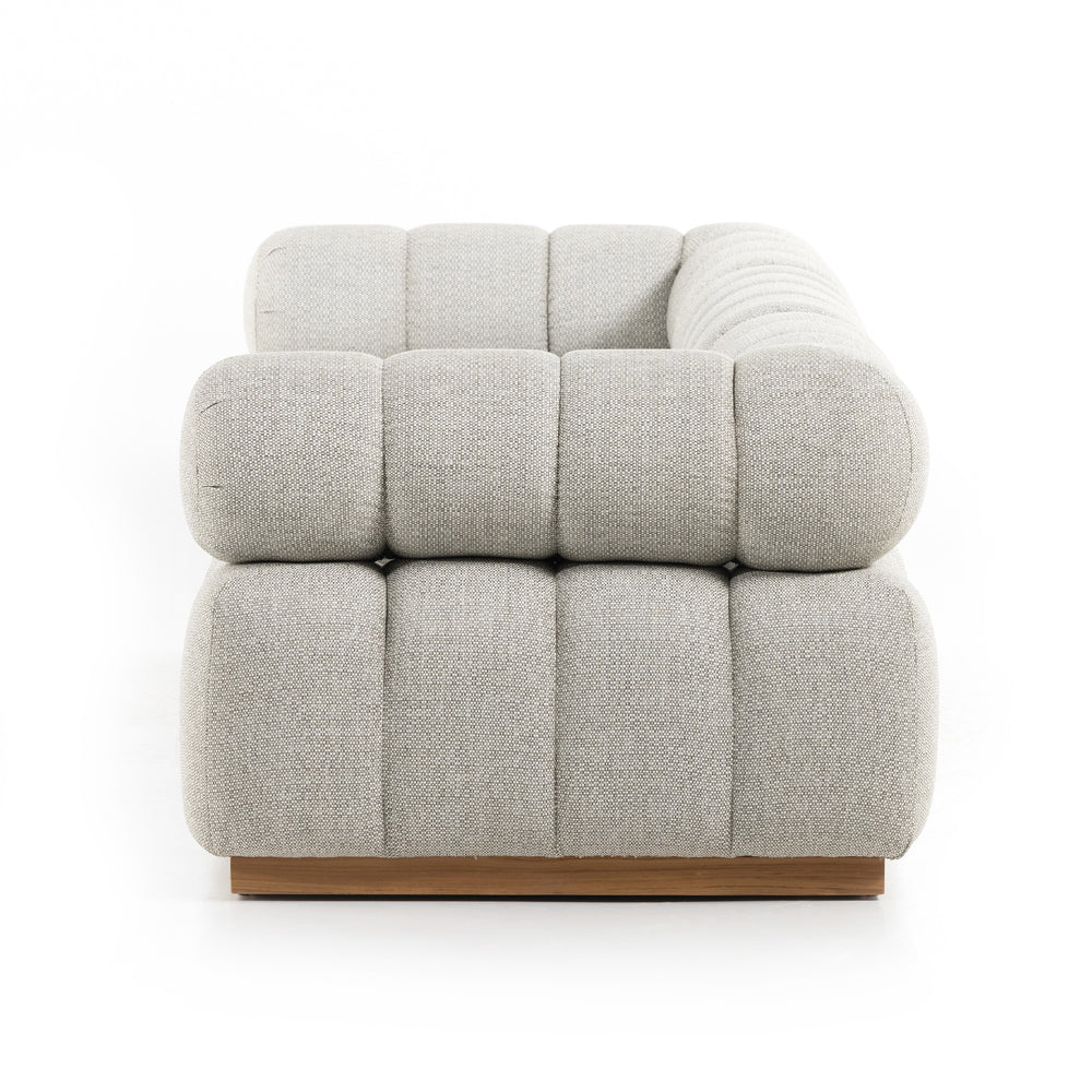 Roma Outdoor 3pc Sectional In Ash