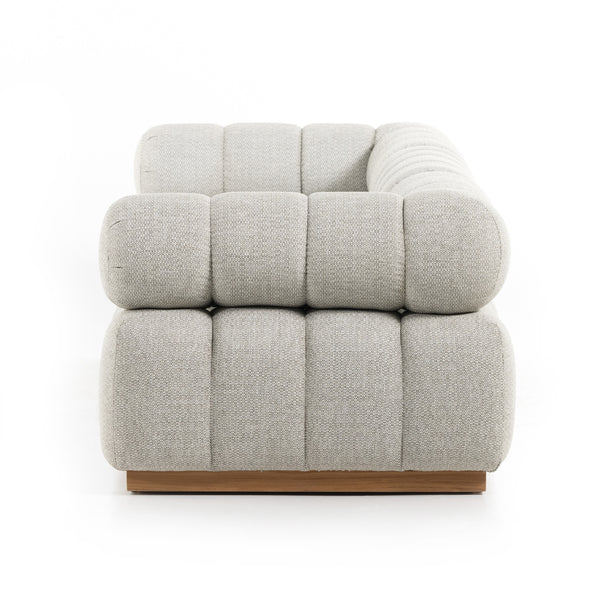 Roma Outdoor 3pc Sectional In Ash