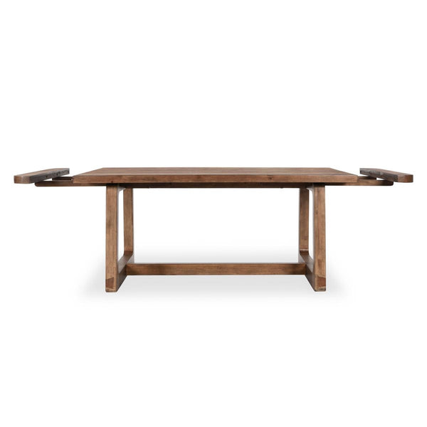 Lyra Pine Wood Extension Dining Table Smoke Brown