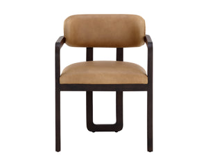 MADRONE DINING ARMCHAIR - BROWN - LUDLOW SESAME LEATHER