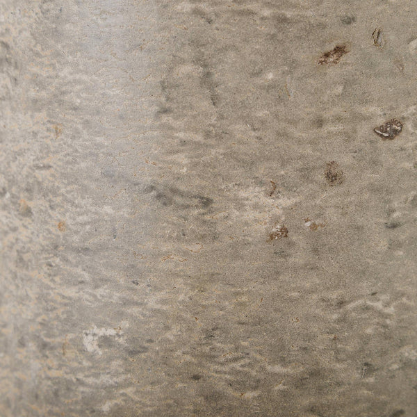Concrete Bar Stool, Chamcha Wood Seat, Grey 