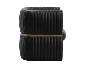 TRYOR LOUNGE CHAIR - VINTAGE BLACK NIGHT LEATHER