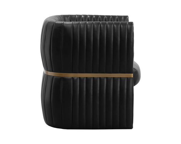 TRYOR LOUNGE CHAIR - VINTAGE BLACK NIGHT LEATHER