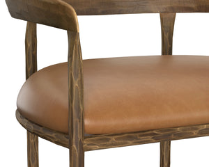 ZANATTA BARSTOOL - TAN LEATHER