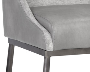 Dalary Counter Stool - Bravo Metal / Polo Club Stone