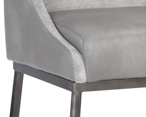 Dalary Counter Stool - Bravo Metal / Polo Club Stone