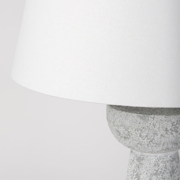 Julia 16.0L x 16.0W x 27.0H Gray Antique Painted Cement Table Lamp