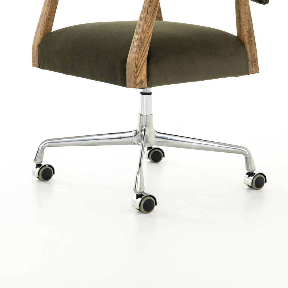 Tyler Traditional Desk Chair-Modern Velvet Loden