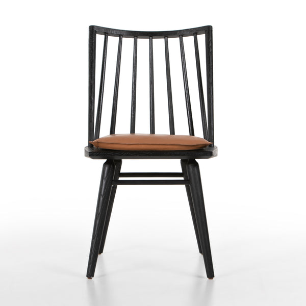 Lewis Windsor Chair W Cushion In Black Oak