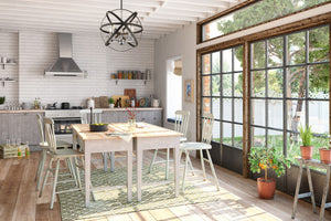 Cavallo 5 Light Pendant in Hammered Black + Chrome Finish
