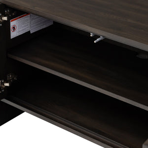 Fisher Media Console in Smoked Black Veneer'