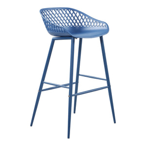 Moe's Piazza Outdoor Barstool Blue - Set of Two