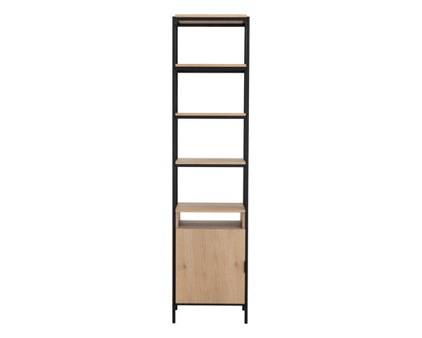 AMBROSE MODULAR BOOKCASE - SMALL - RUSTIC OAK - BLACK