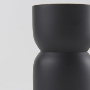 Malta Small Black Metal Candle Holder