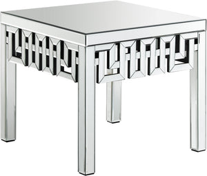 Hugo End Table In Mirrored