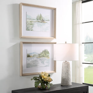 Serene Lake Framed Prints, Set/2