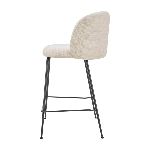 Millie KD Chenille Counter Stool, Canova Ivory